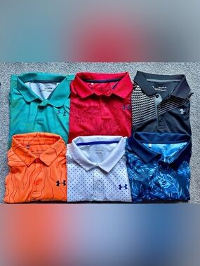 Under Armour Red Floral Print Kids Polo